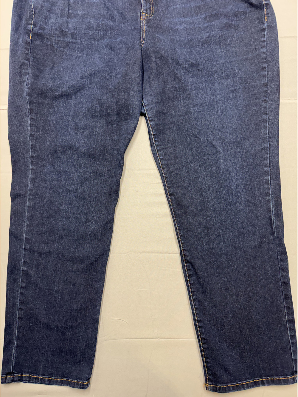 Lane Bryant Womens Tighter Tummy Straight Leg Cotton Denim Jeans Size 26 Blue - Picture 2 of 11